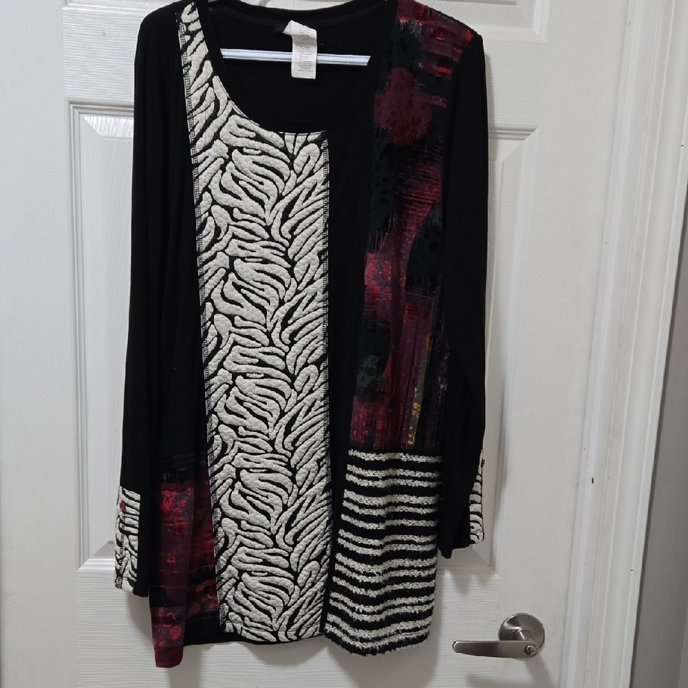 Elegant Multicolor Long Sleeve Top